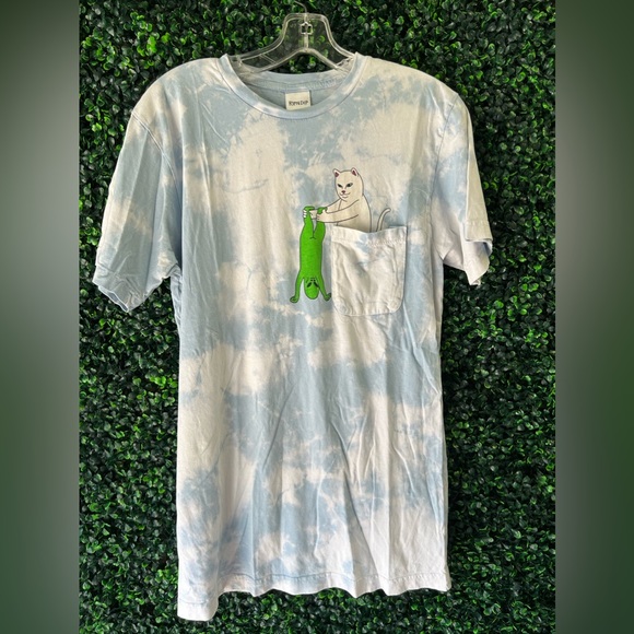RIPNDIP Cloud Cat and Alien Pocket Tee Size M - Picture 1 of 5